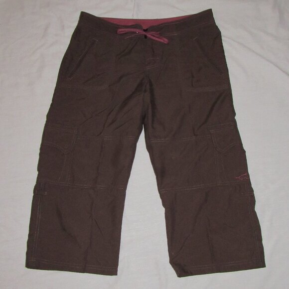 Horny Toad Jet Lite Brown Roll Tab Hem Hiking Outdoor Pants Women's 8 Granola - Picture 2 of 4